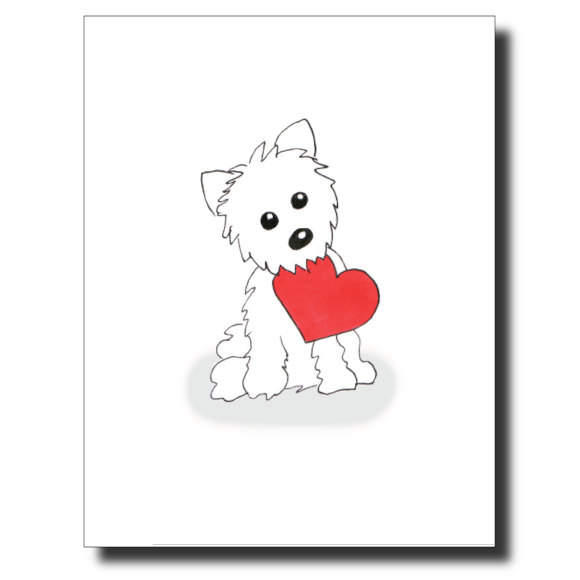Charlie and Heart card by Janet Karp