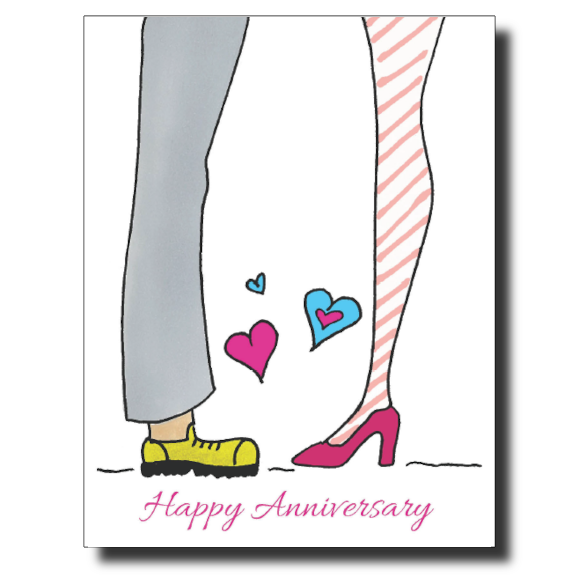 Happy Anniversary Shoes card by Janet Karp