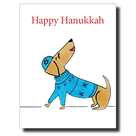 A Doggie Hanukkah card by Janet Karp