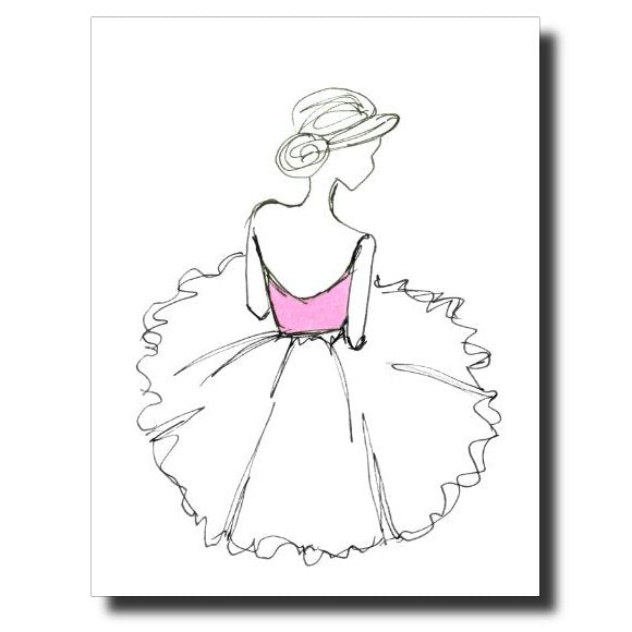 Ballerina Girl card by Janet Karp