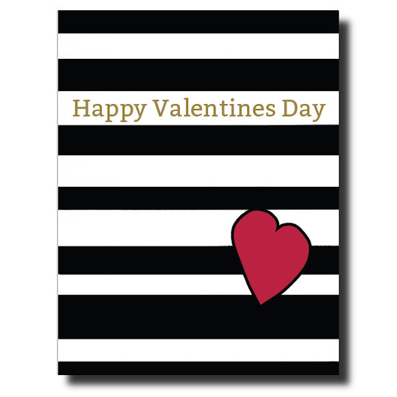 Black and White Valentines card by Janet Karp