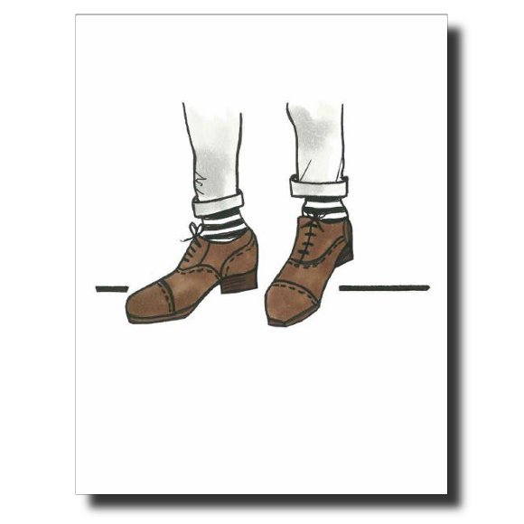 Brown Suede Shoes card by Janet Karp