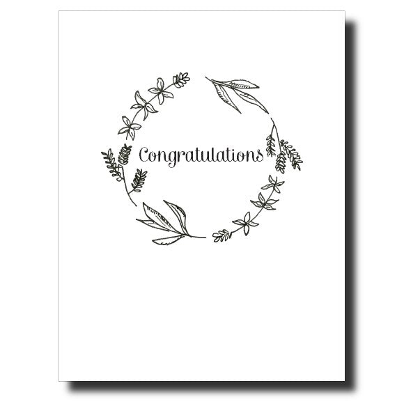 Congratulations Wreath card by Janet Karp