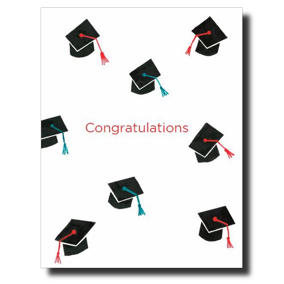 Graduation Caps - Boy card by Janet Karp