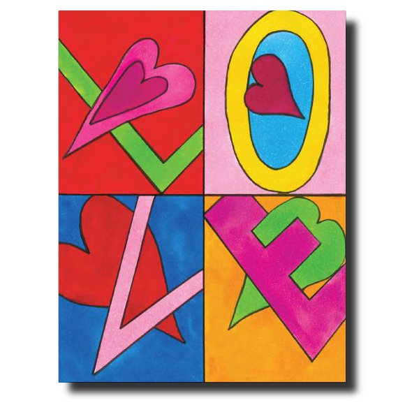 "Graphic Love" card by Janet Karp