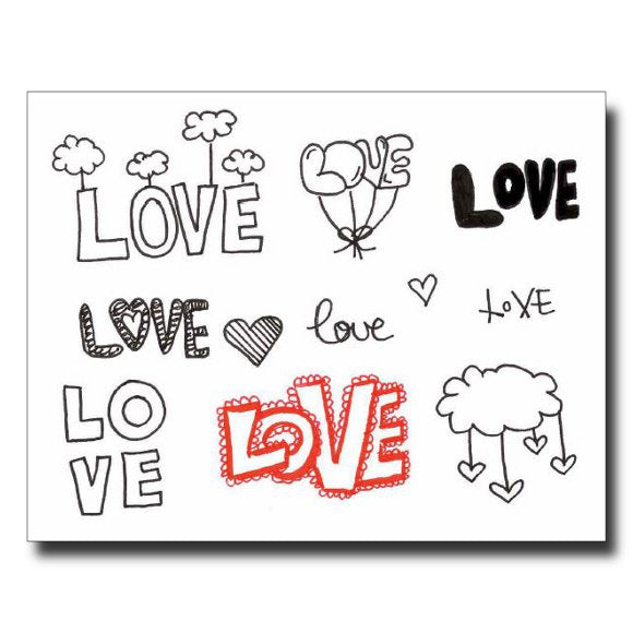 Love Doodles card by Janet Karp
