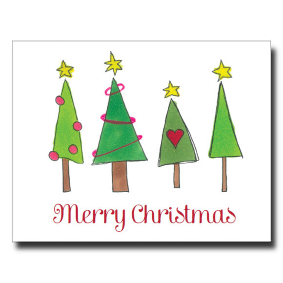 Christmas Trees card by Janet Karp