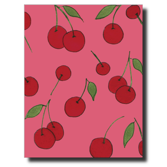 Cherry Paper card by Janet Karp