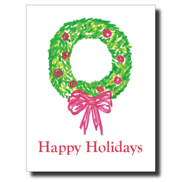 Christmas Wreath card by Janet Karp