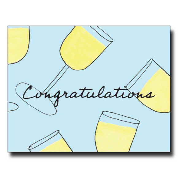 Congratulations Toast card by Janet Karp