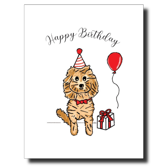 Bowtie Dog card by Janet Karp