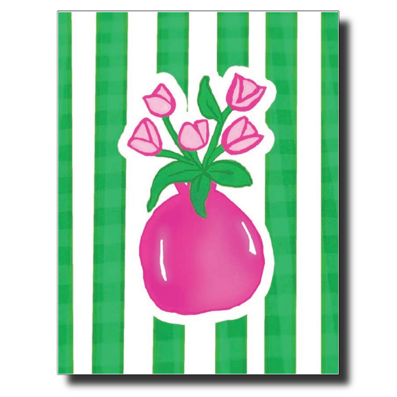 Potted Tullips card by Janet Karp