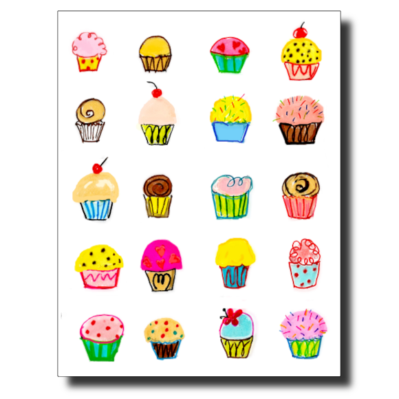 Cupcake World card by Janet Karp