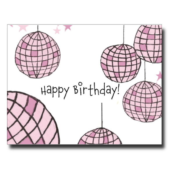 Disco Balls #2 card by Janet Karp