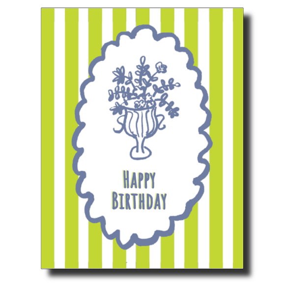 Flower Pot Birthday card by Janet Karp