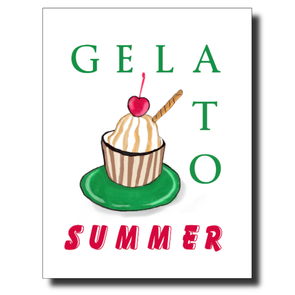 Gelato Summer card by Janet Karp