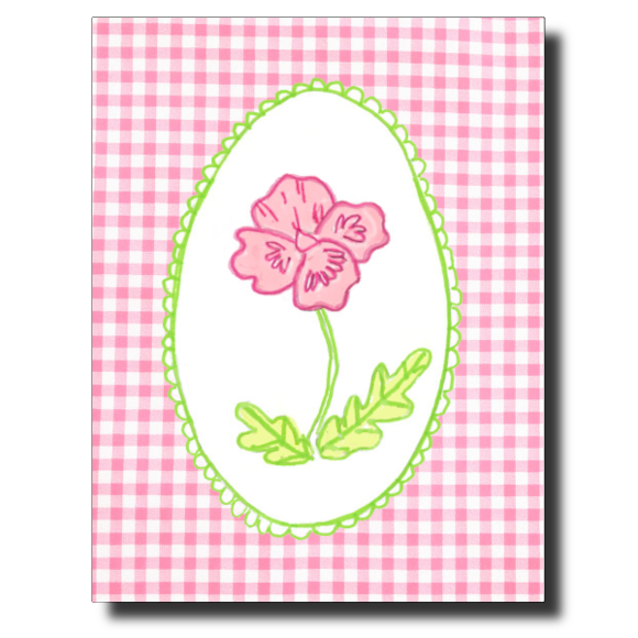 Gingham Flower card by Janet Karp