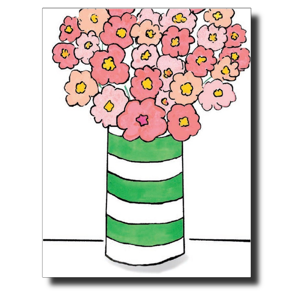 Green Vase card by Janet Karp