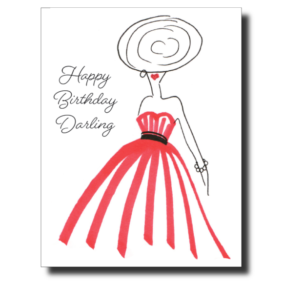 Happy Birthday Darlin card by Janet Karp