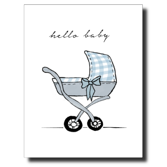 Hello Baby Boy card by Janet Karp