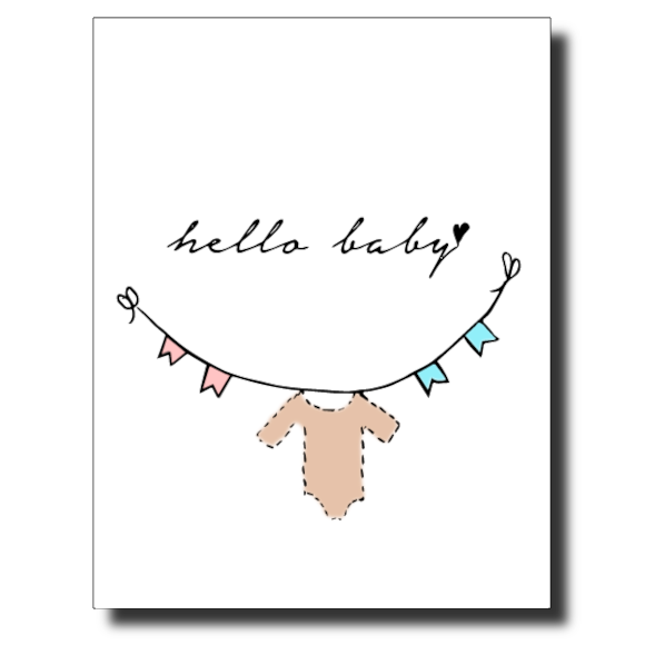 Hello Baby card by Janet Karp