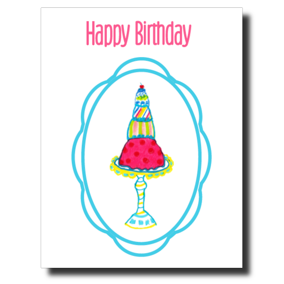 Hot Pink Birthday card by Janet Karp