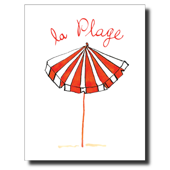 La Plage card by Janet Karp