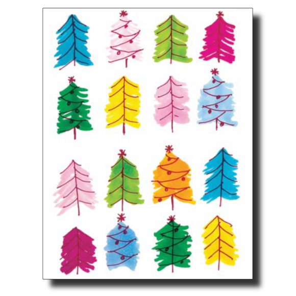 Multicolour Christmas card by Janet Karp