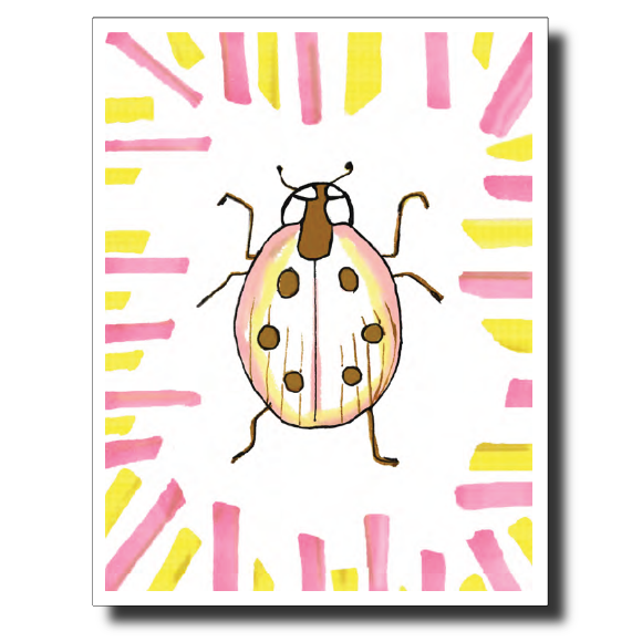 Pink Stripes card by Janet Karp