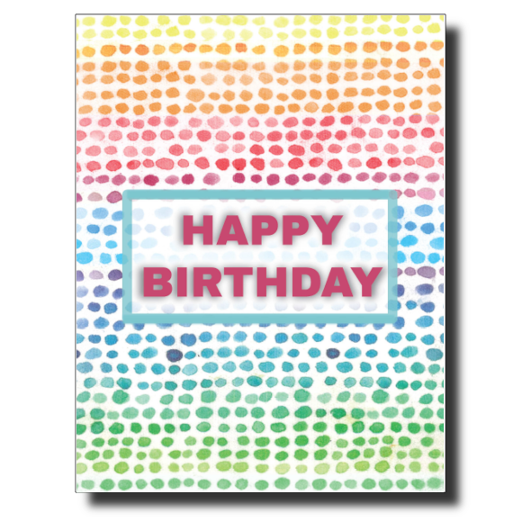 Polka Rainbow card by Janet Karp