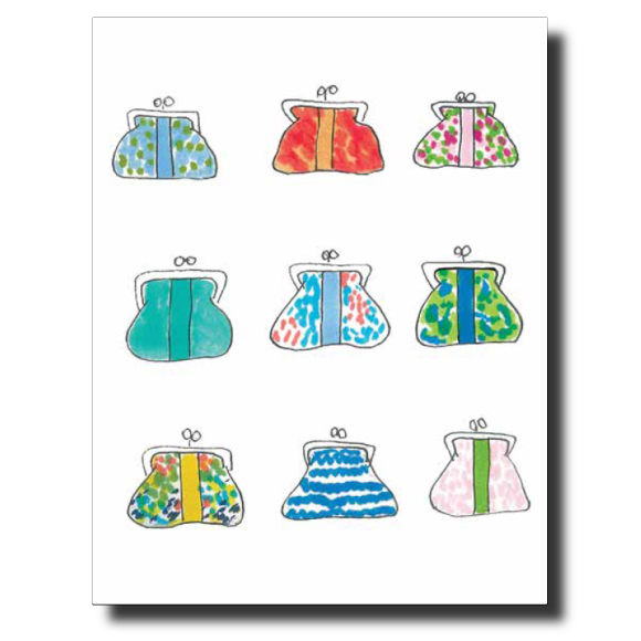 Purse Collection card by Janet Karp