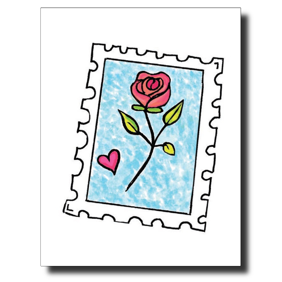 Rose Stamp card by Janet Karp