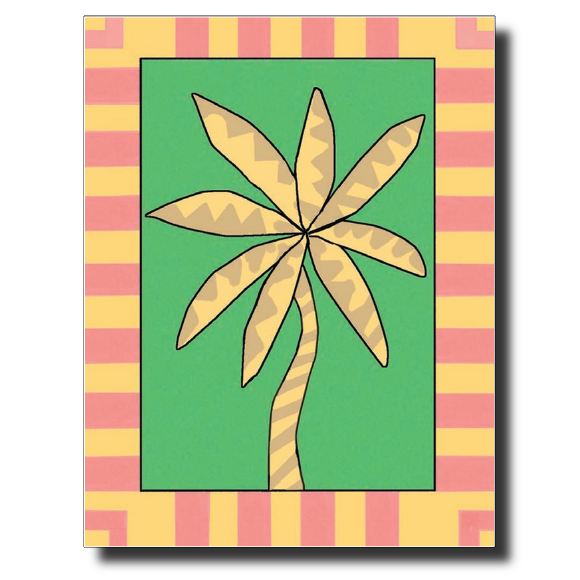 Single Palm Tree card by Janet Karp
