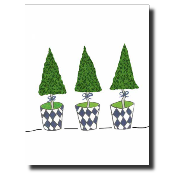 Topiary Trees card by Janet Karp