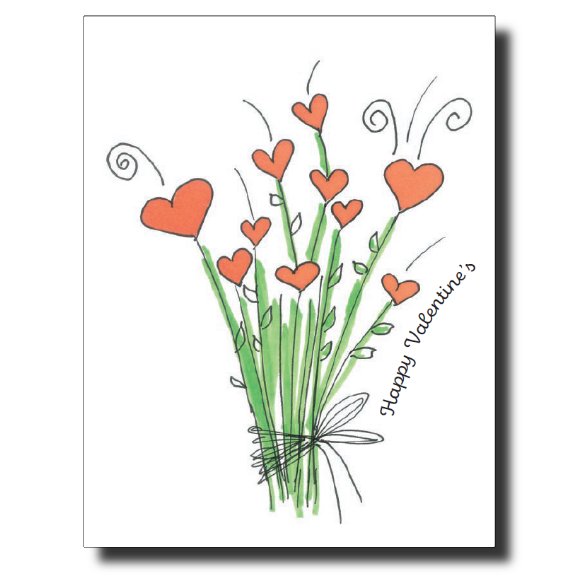 Valentine Bouquet card by Janet Karp