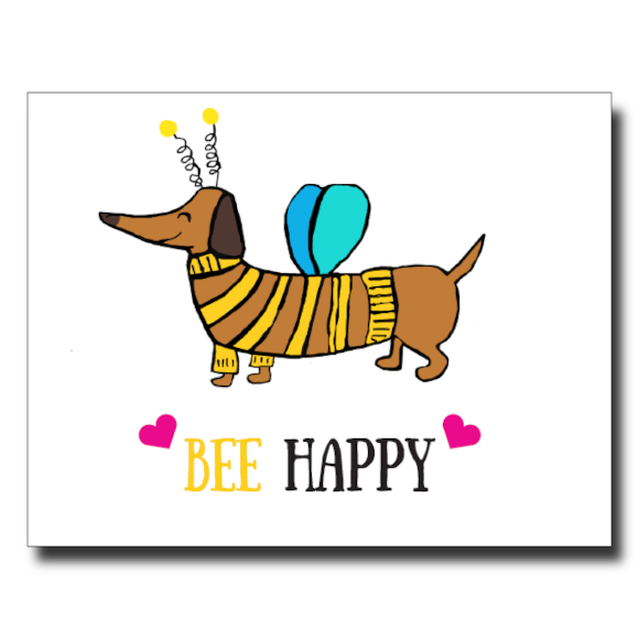 Bee Happy card by Janet Karp