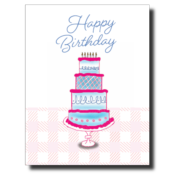 Four Layer Cake card by Janet Karp