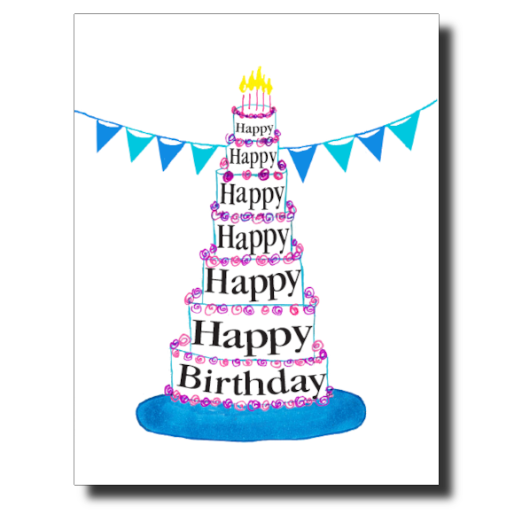 Seven Layer Birthday card by Janet Karp