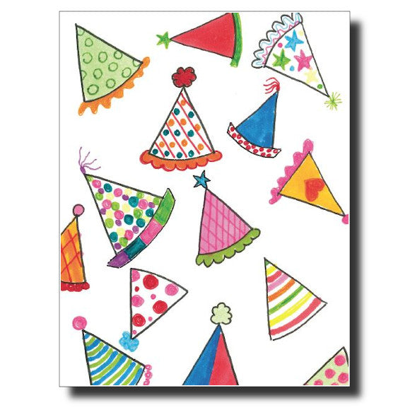 Birthday Hats card by Janet Karp