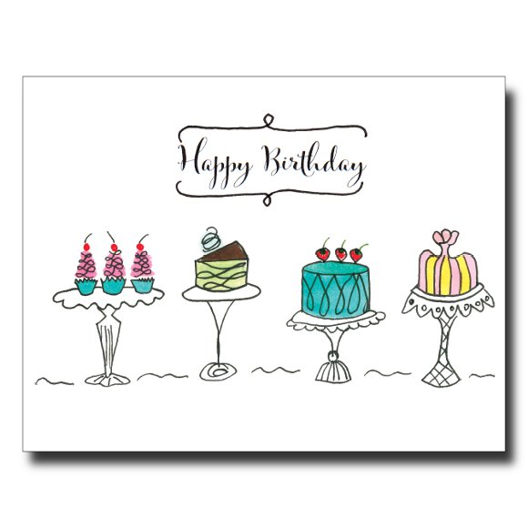 Birthday Pastries card by Janet Karp