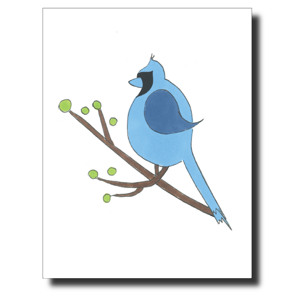 Bluebird card by Janet Karp