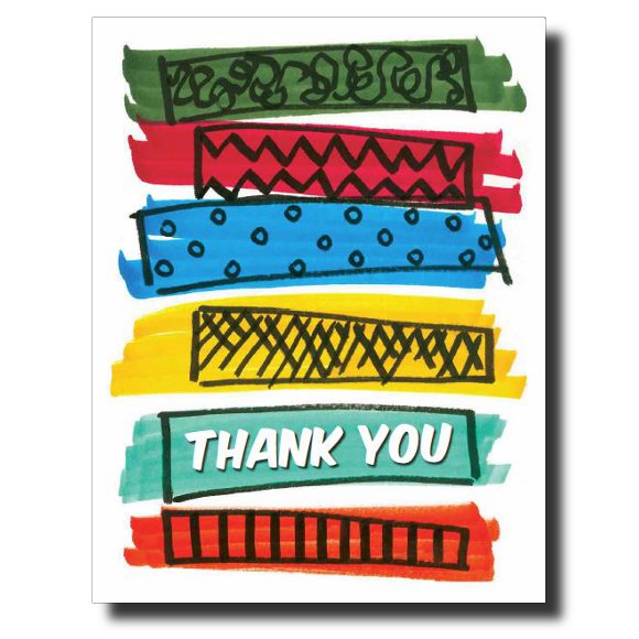 "Bold Thank You" card by Janet Karp