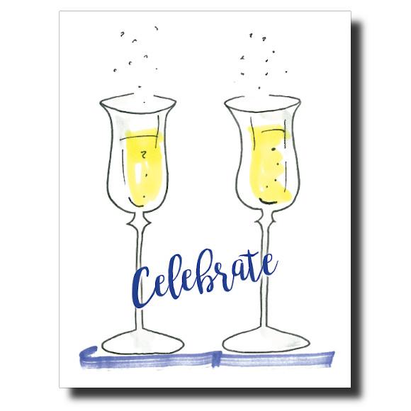 Champagne Celebrate card by Janet Karp