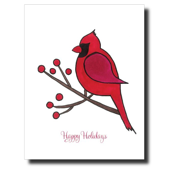 Christmas Robin card by Janet Karp