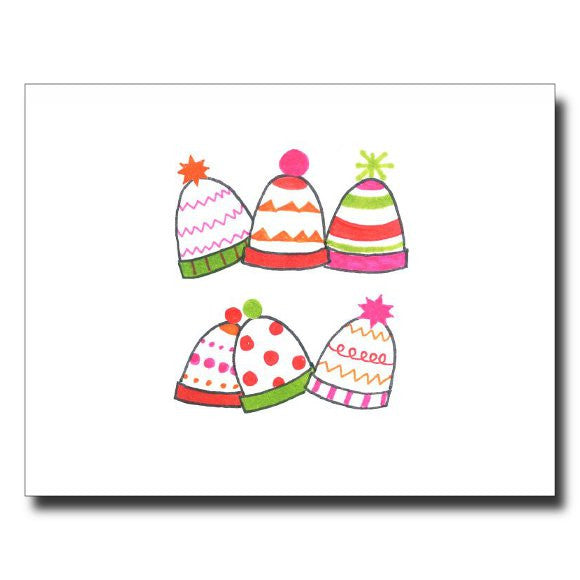 "Cozy Hats - Pink" card