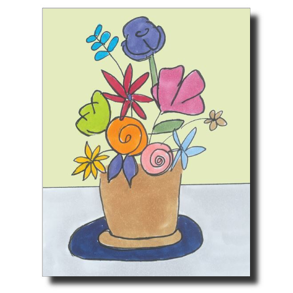 Flower Pot card by Janet Karp