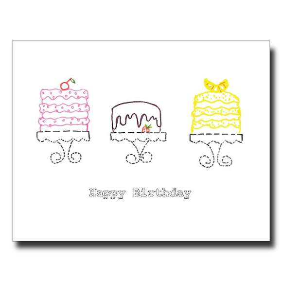 Happy Birthday Stitches card by Janet Karp