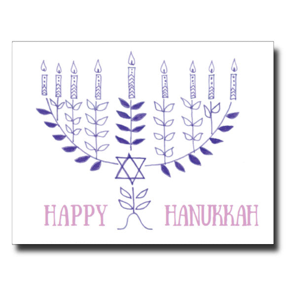 Happy Hanukkah card by Janet Karp