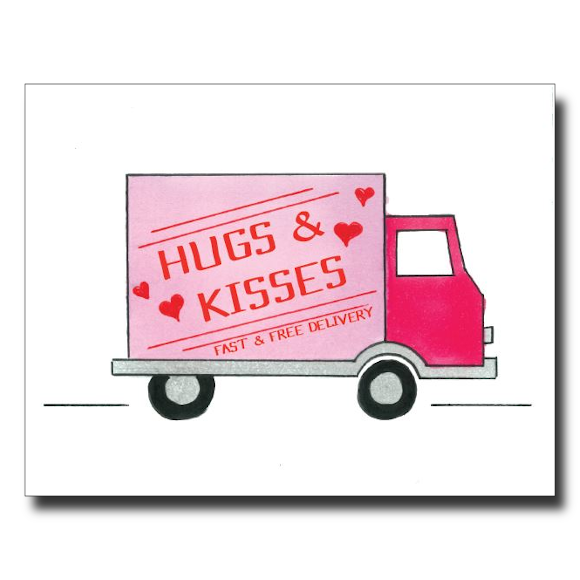 Hugs and Kisses card by Janet Karp