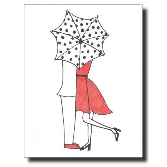 Laughter in the Rain card by Janet Karp